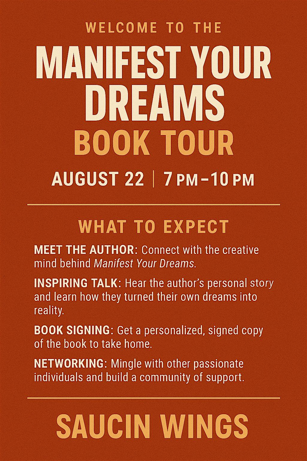 Manifest Your Dreams Book Tour