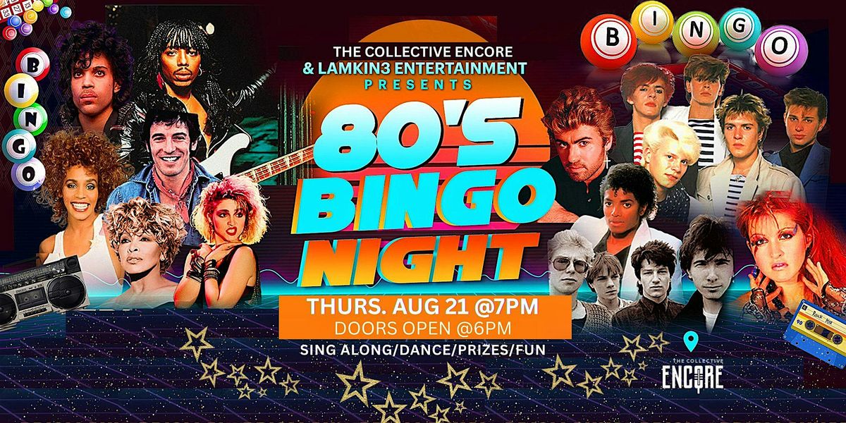 80s Music Bingo Night with DJ Lampdawg