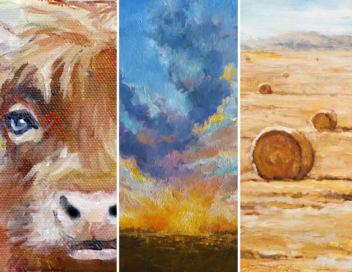 Saturday Painting Sessions- Clouds, Hay bales, Animals, Abstracts