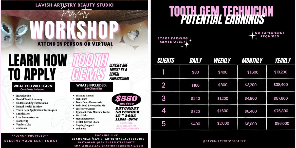 TOOTH GEM TRAINING WORKSHOP