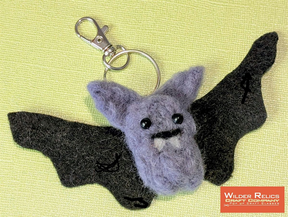 Felted Bat Keychains