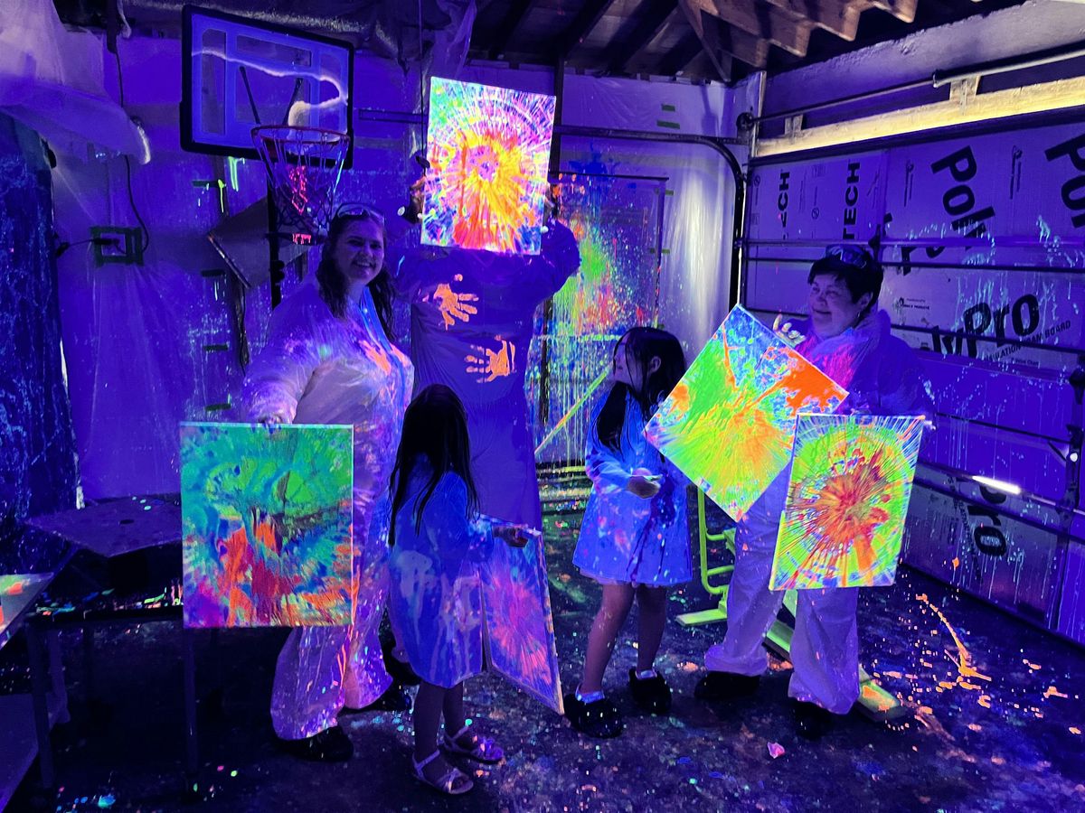 Glow-in-the-Dark Painting Experience. Shot Art!