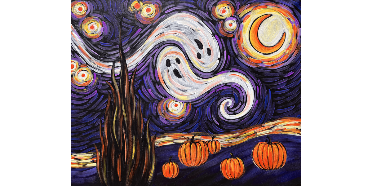 Van Gogh\u2019s Starry Night - Halloween II - Paint and Sip in Norfolk | Classpop!\u2122