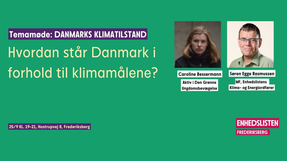 Temam\u00f8de: DANMARKS KLIMATILSTAND