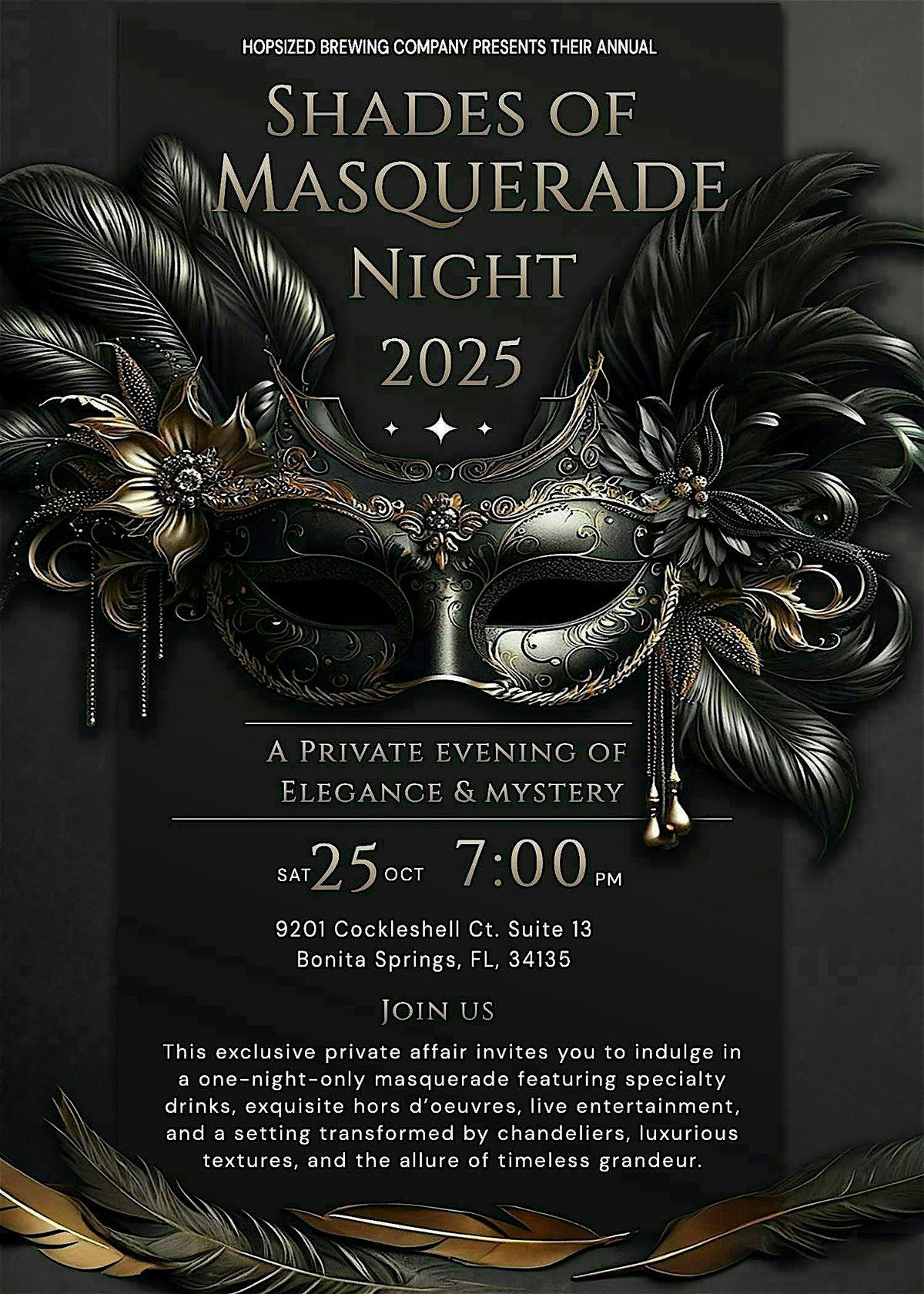 Exclusive Shades Of Masquerade Night At Hopsized Brewing