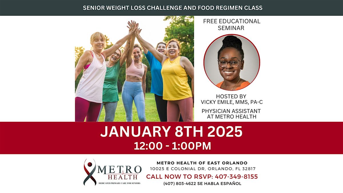 Free Senior Weight Loss Challenge and Food Regimen Class at MetroHealth