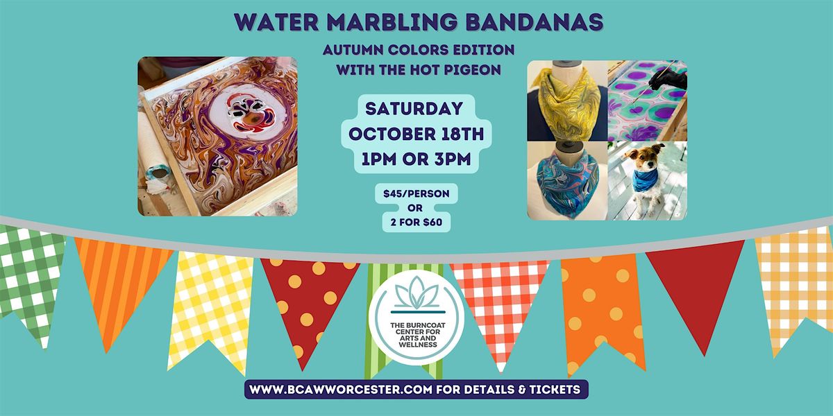 Water Marbling Bandanas, Autumn Edition
