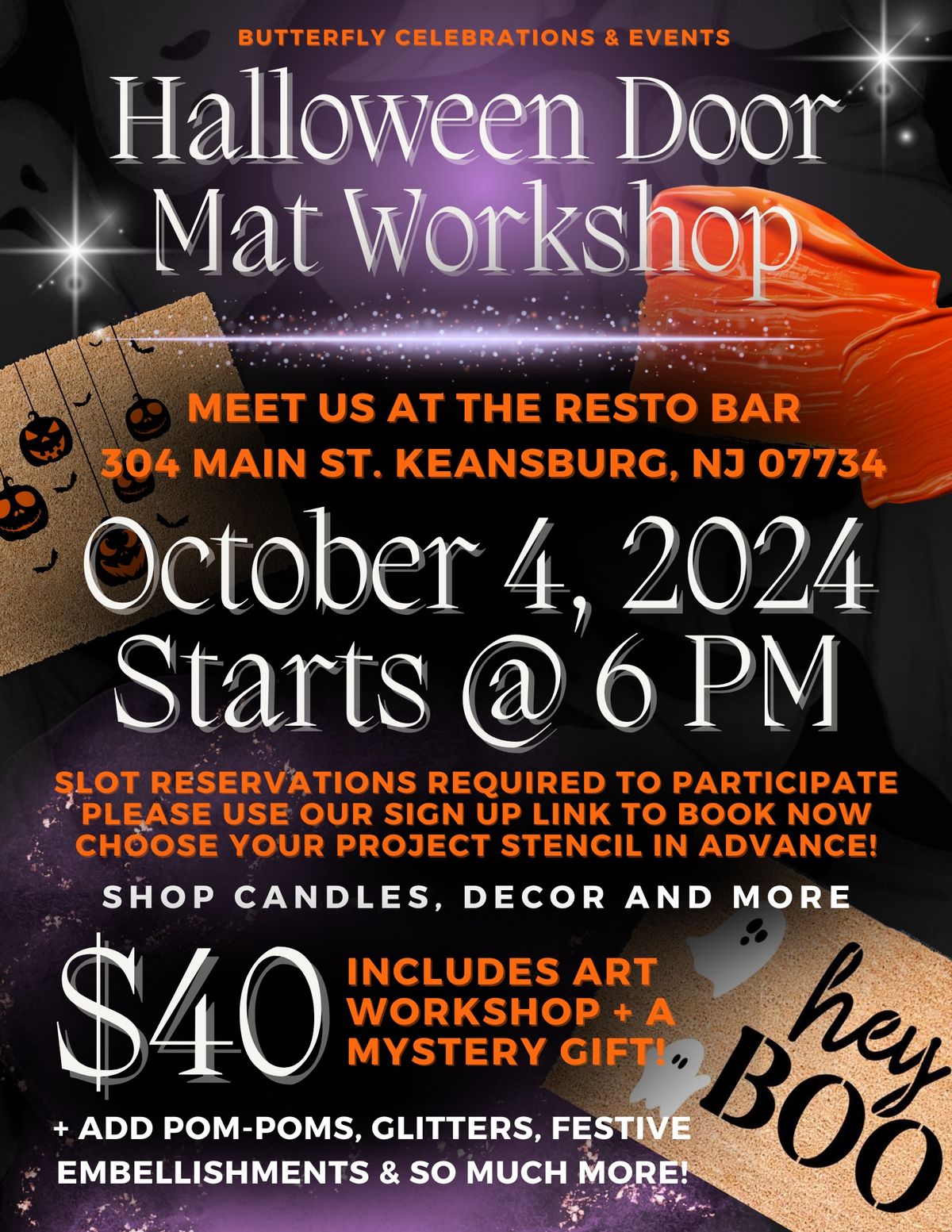 Halloween Door Mat Workshop At Resto Bar