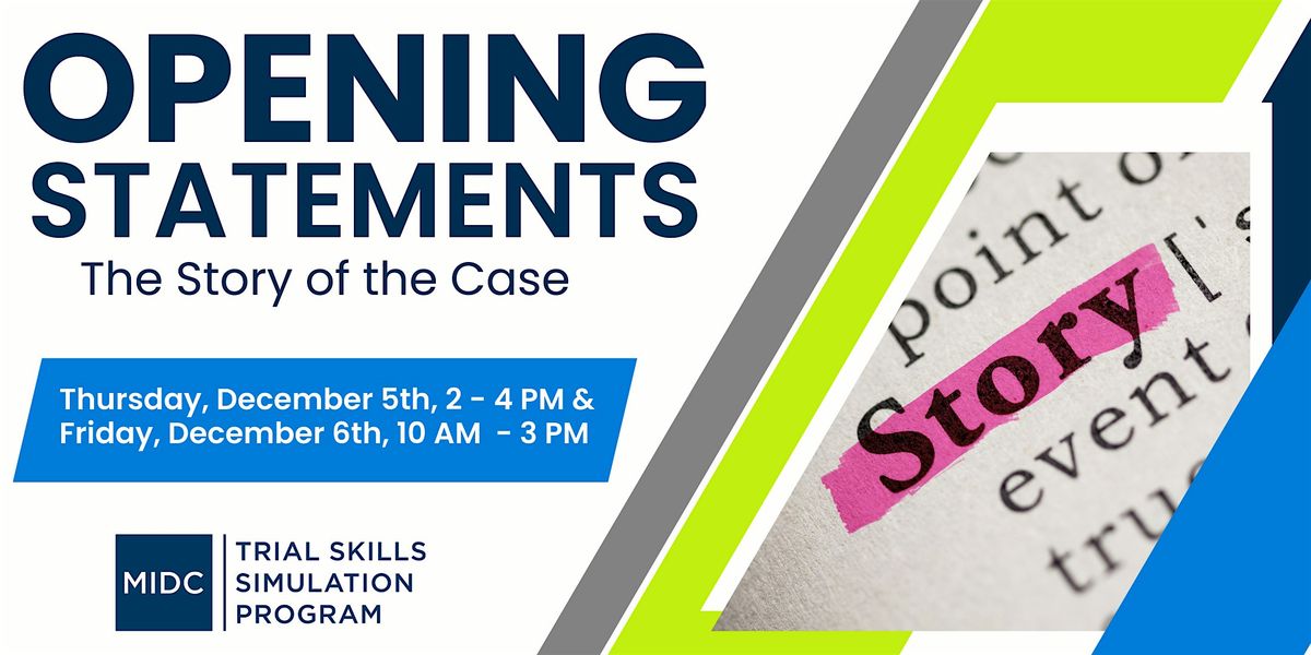 Opening Statement Trial Skills Simulation Program