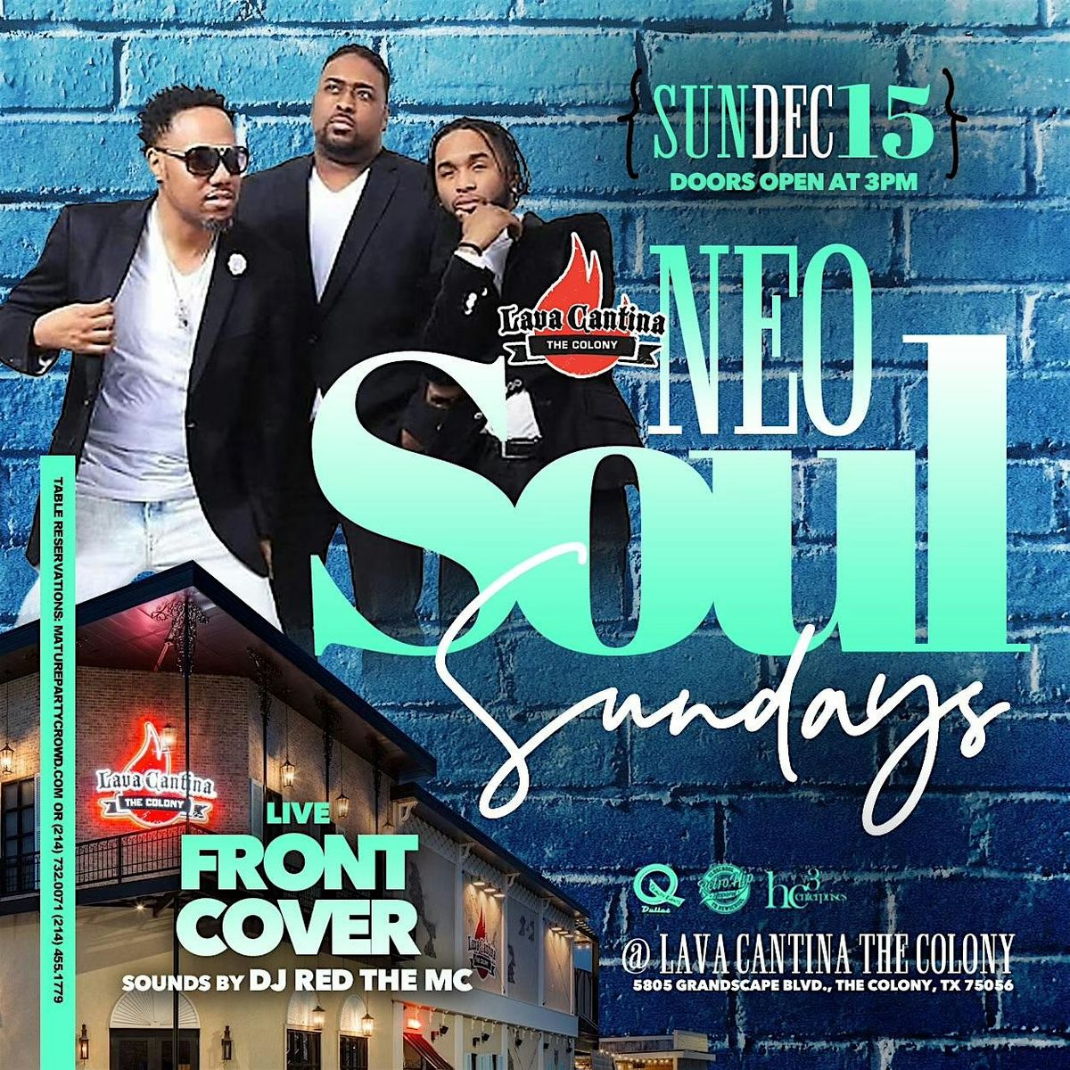 NEO SOUL SUNDAYS @ Lava Cantina feat FRONT COVER  THE BAND