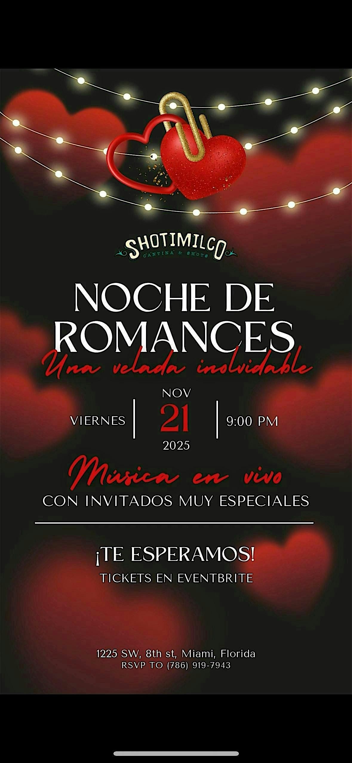 \u201cNoche de Boleros en Vivo en Shotimilco Miami\u201d