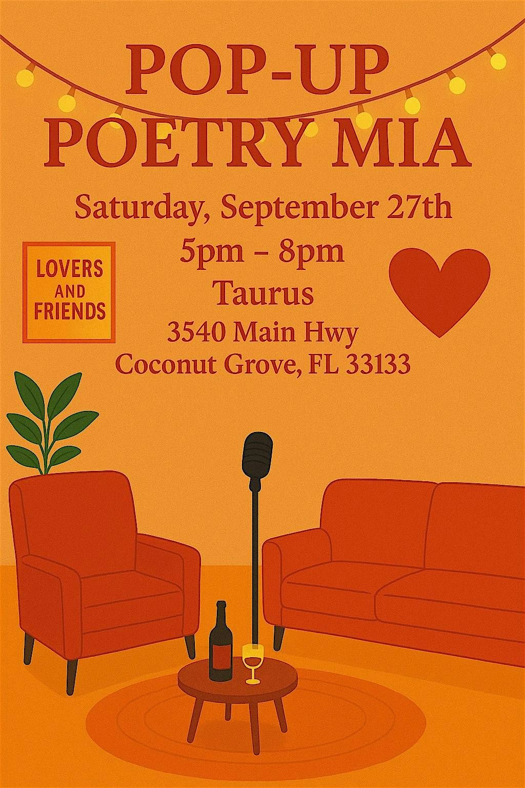 Lovers and Friends - POP UP POETRY MIA
