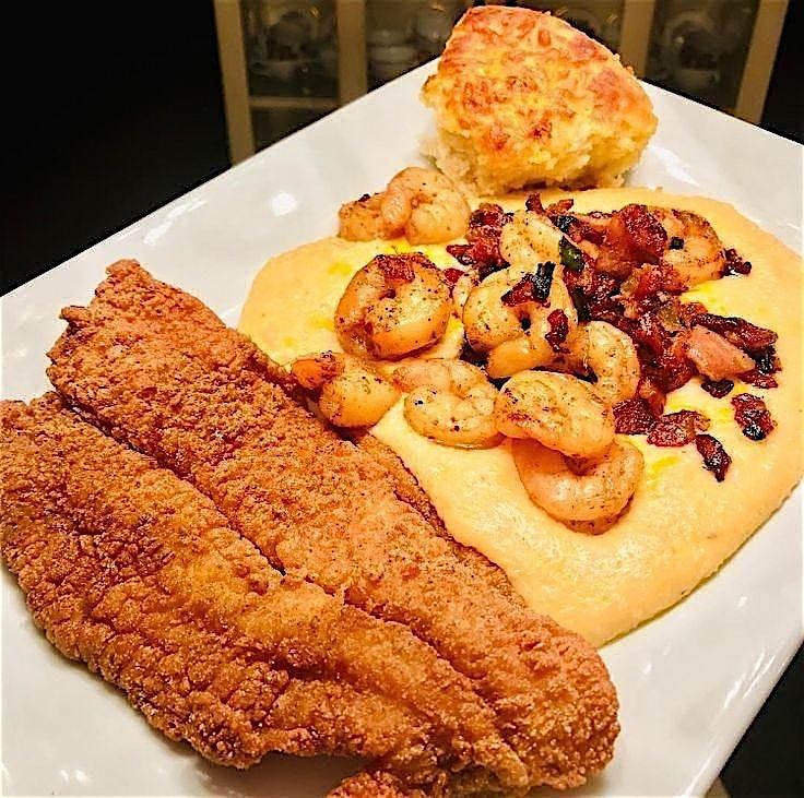 The Spirit of Soul Food: Fried Catfish with Shrimp and Grits