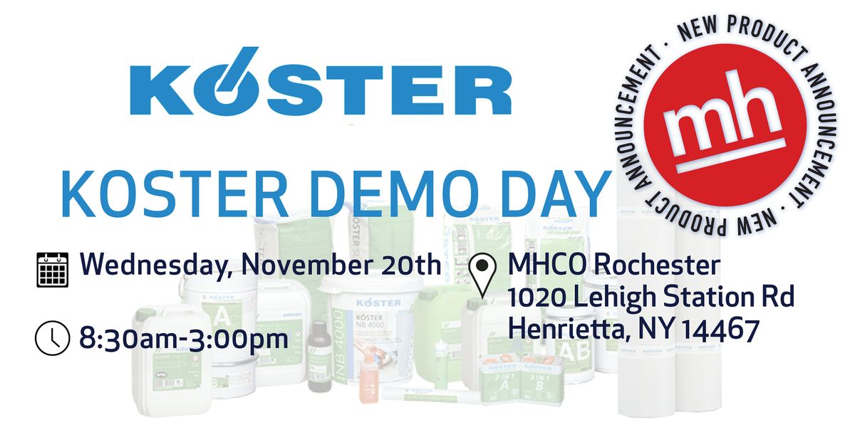 *NEW Product Line* KOSTER Demo Day - Rochester