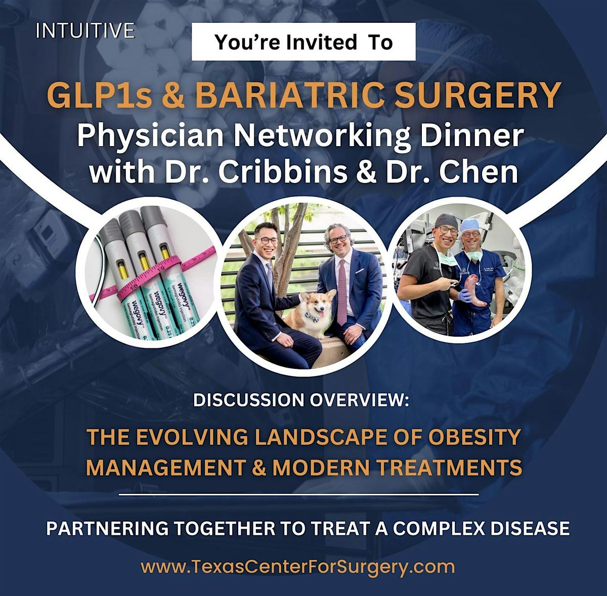 GLP1s & Bariatric Surgery Physician Dinner with Dr. Cribbins & Dr. Chen