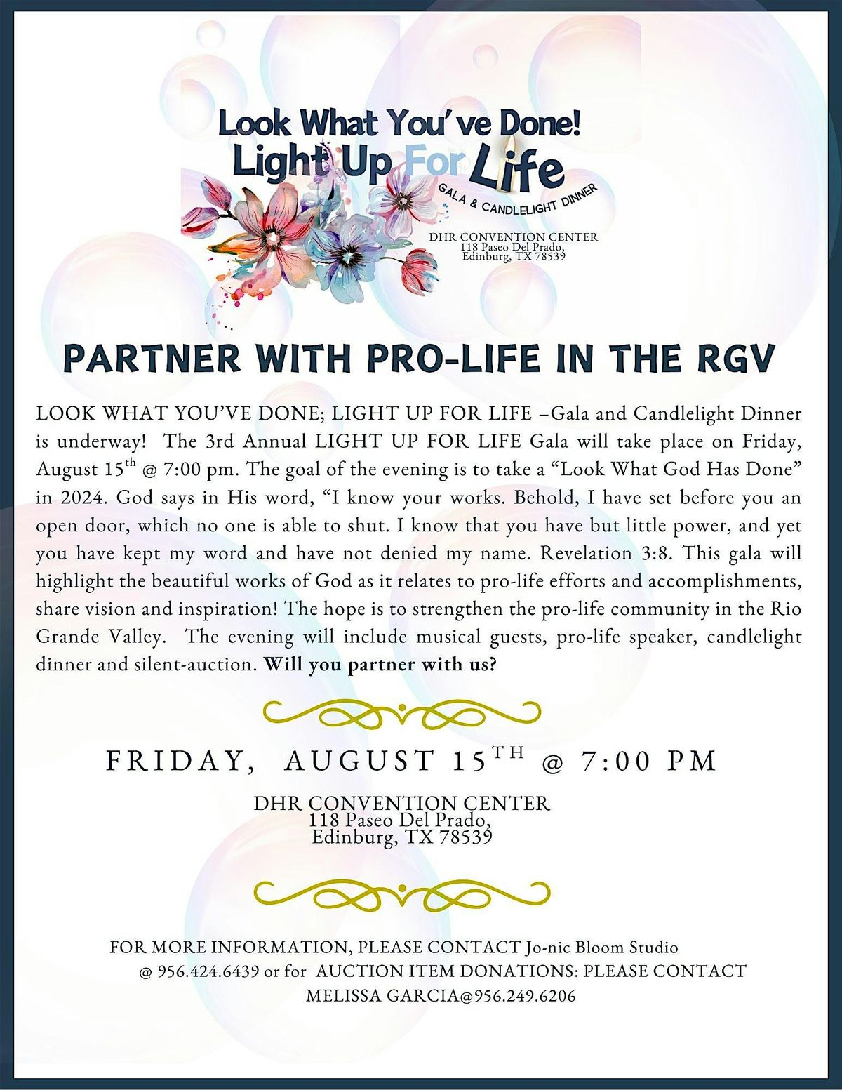 Look What You've Done- Prolife Gala and Fundraiser