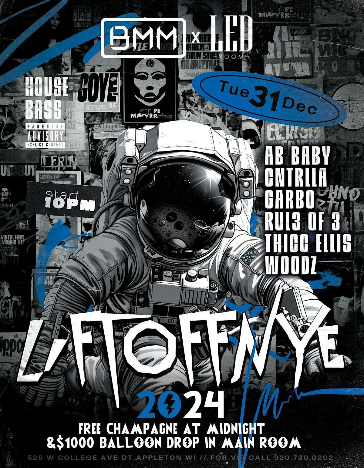 LIFTOFF NYE Tuesday December 31st 2024 [at] The LED Room