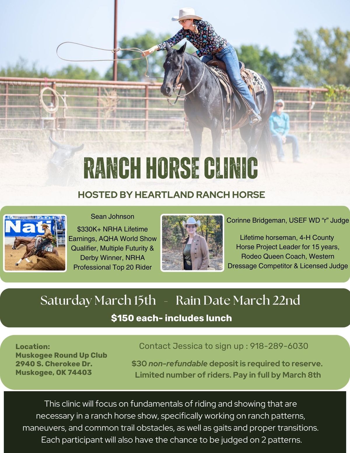 Ranch Horse Clinic with Sean Johnson & Corinne Bridgeman