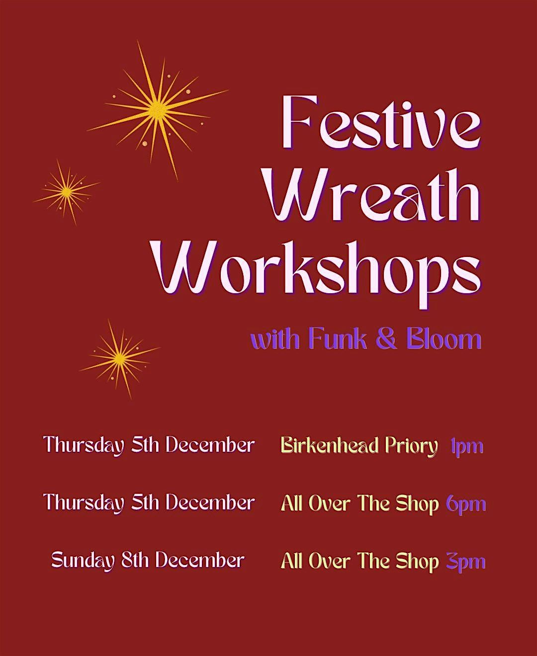 Festive Wreath Making & Fizz - Floristry Workshop with Funk & Bloom