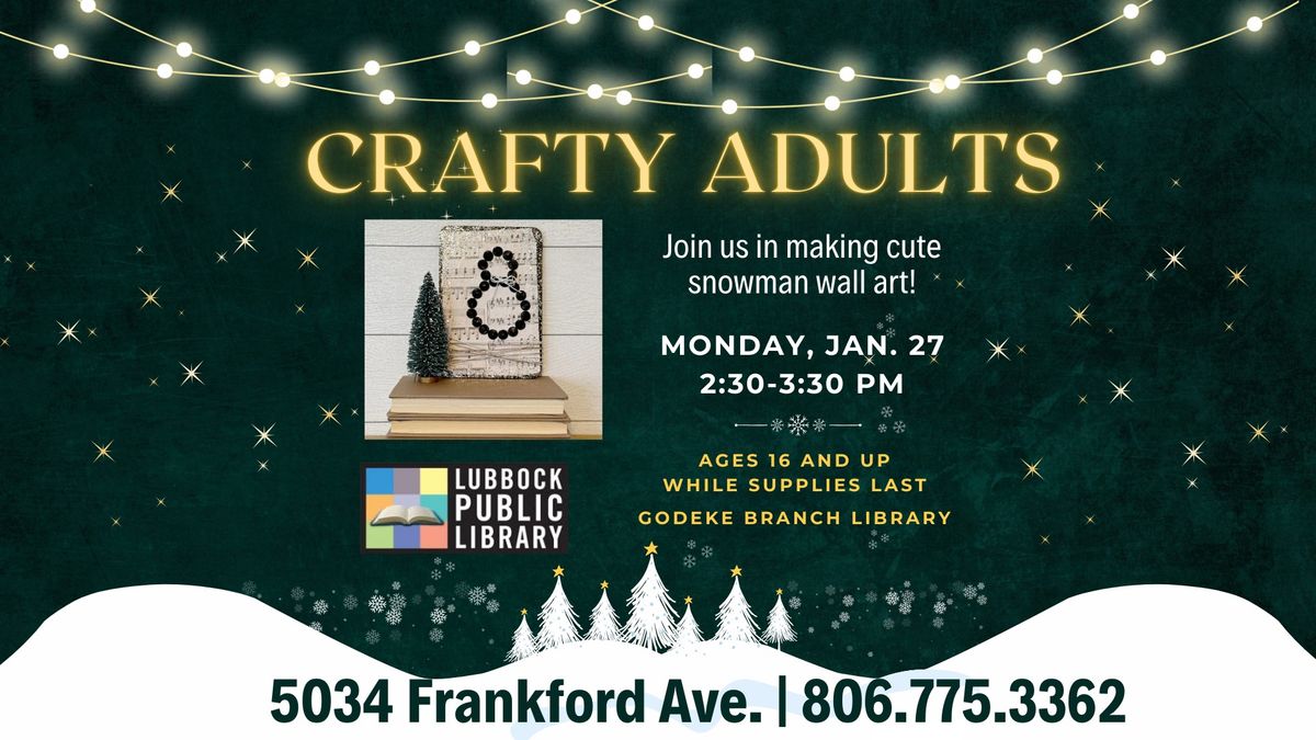 Crafty Adults at Godeke Branch Library