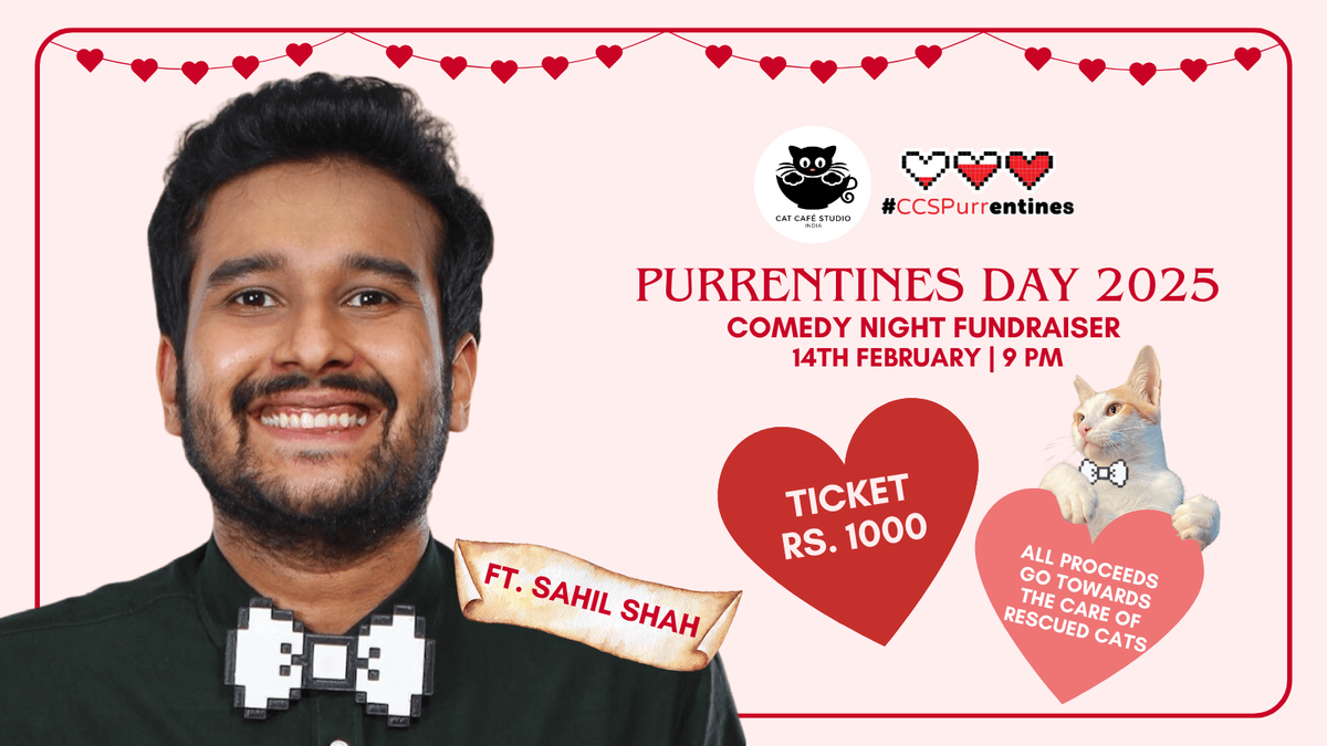 Comedy Night Fundraiser Ft. Sahil Shah at Cat Cafe Studio, Mumbai