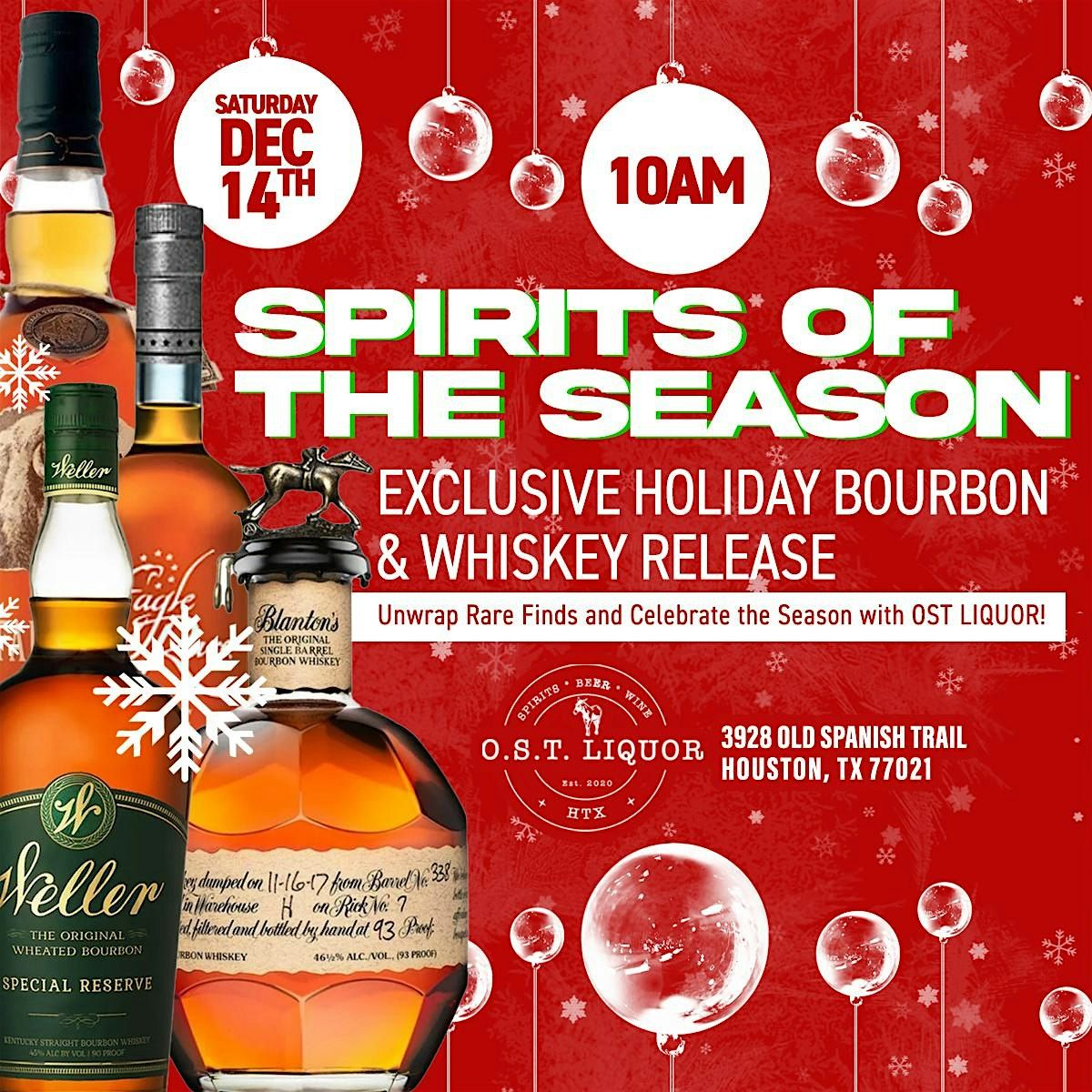 OST LIQUOR's, Exclusive Holiday Bourbon & Whiskey Release