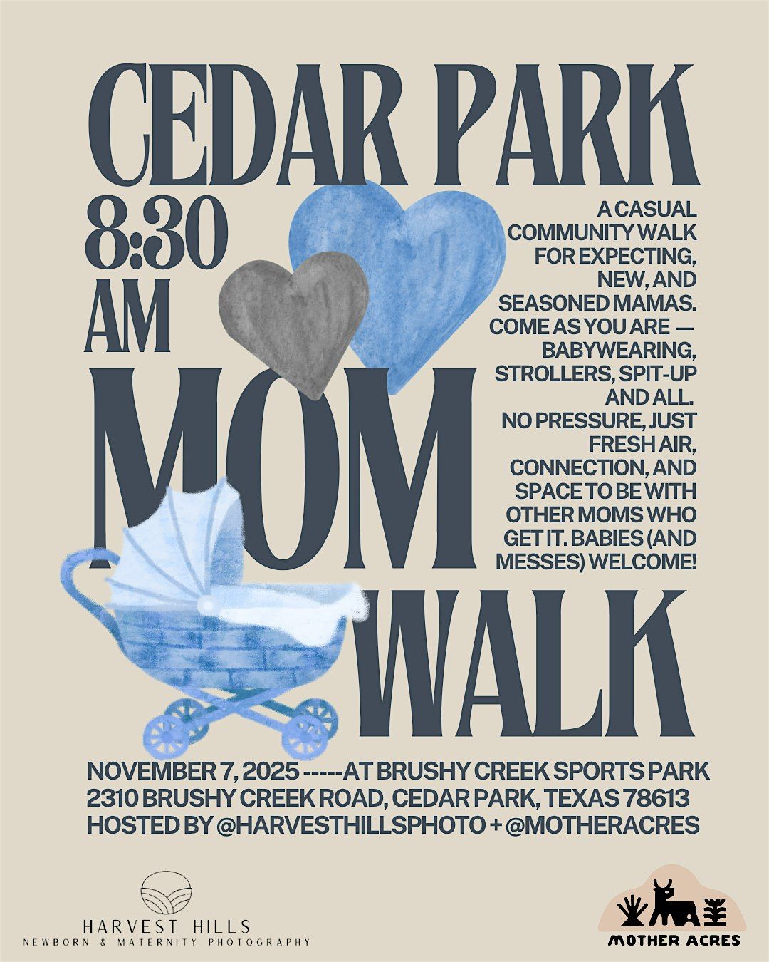 Cedar Park Mom Walk: NOVEMBER 7, 2025