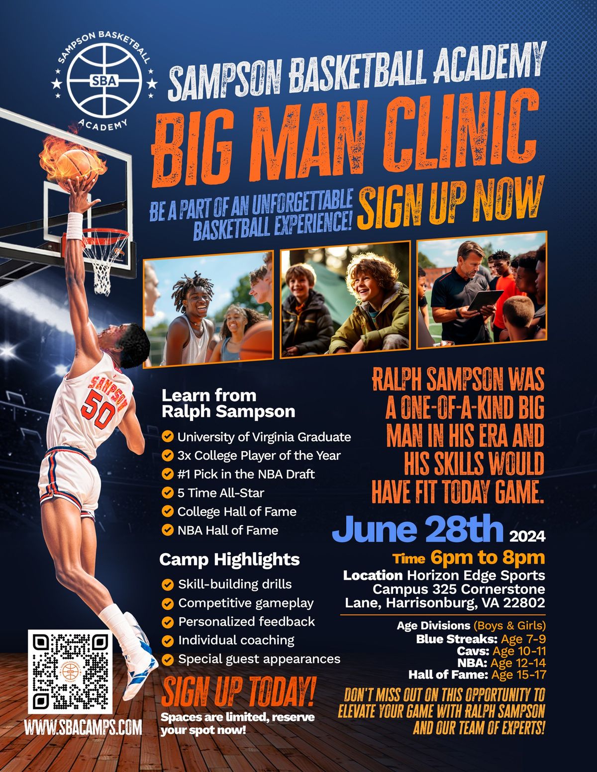 Sampson Basketball Academy Big Man Clinic
