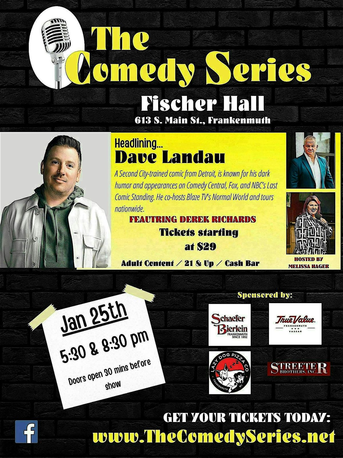 Comedy Show- Fischer Hall- Frankenmuth-Dave Landau