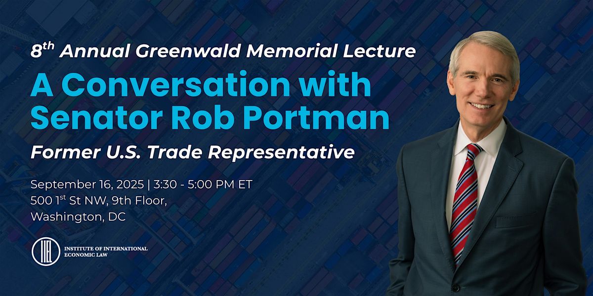 8th Annual John D. Greenwald Lecture with Senator Rob Portman