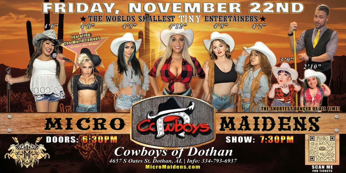 Dothan, AL - Micro Maidens Dwarf Dancers Total Knockouts @ Cowboys!