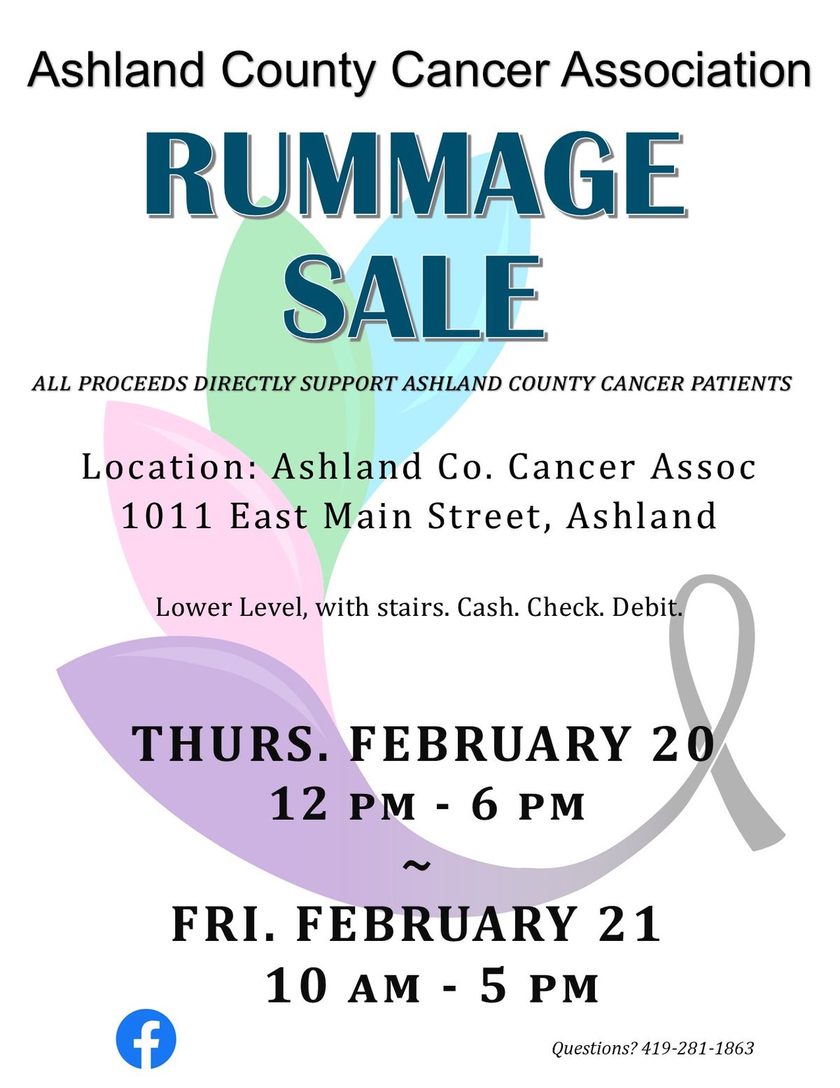 Ashland County Cancer Associations Mini-Rummage Sale