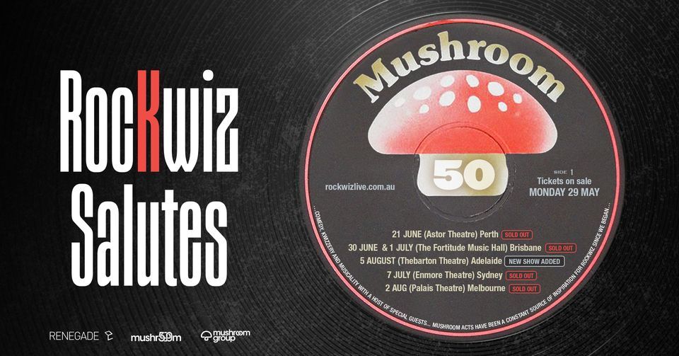 RocKwiz Salutes Mushroom 50 at Thebarton Theatre, Adelaide