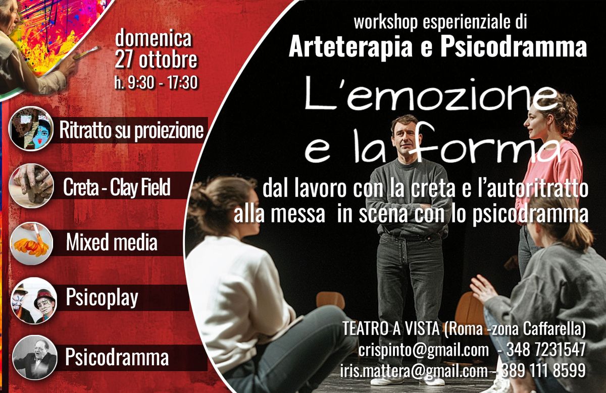 L'EMOZIONE E LA FORMA: Workshop esperienziale di Arteterapia e Psicodramma