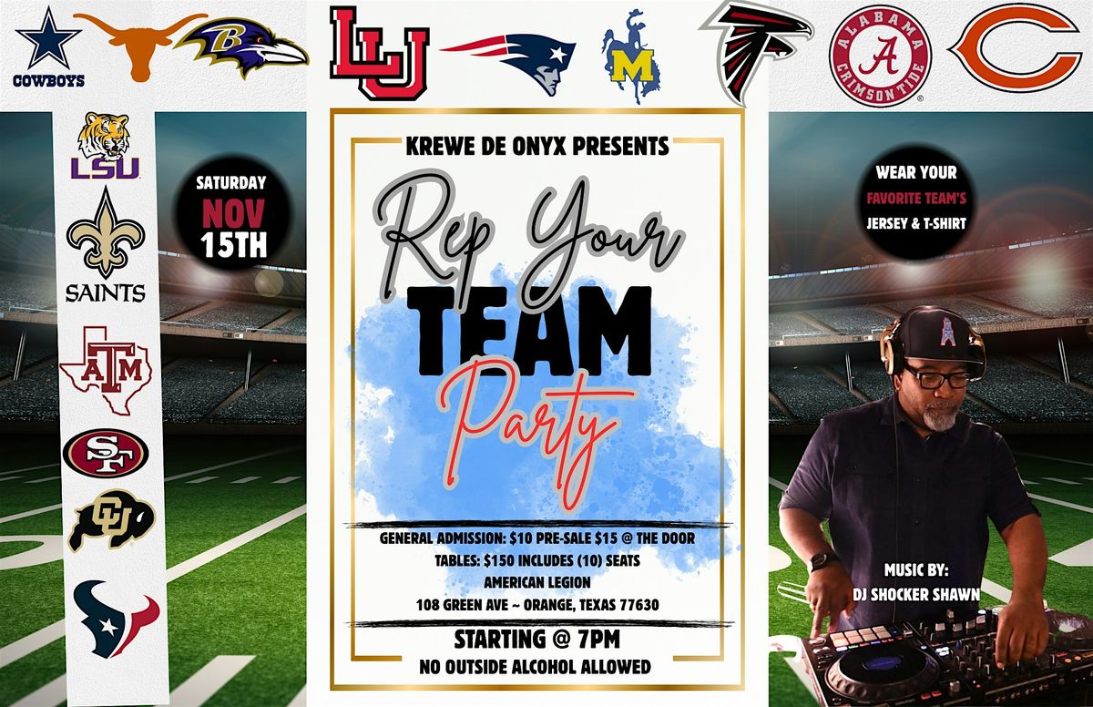 Rep Your Team Party