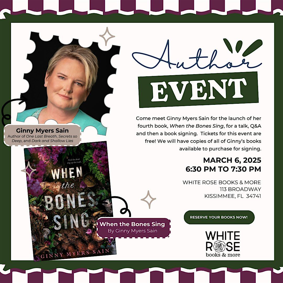 Author Event: Ginny Myers Sain, When the Bones Sing