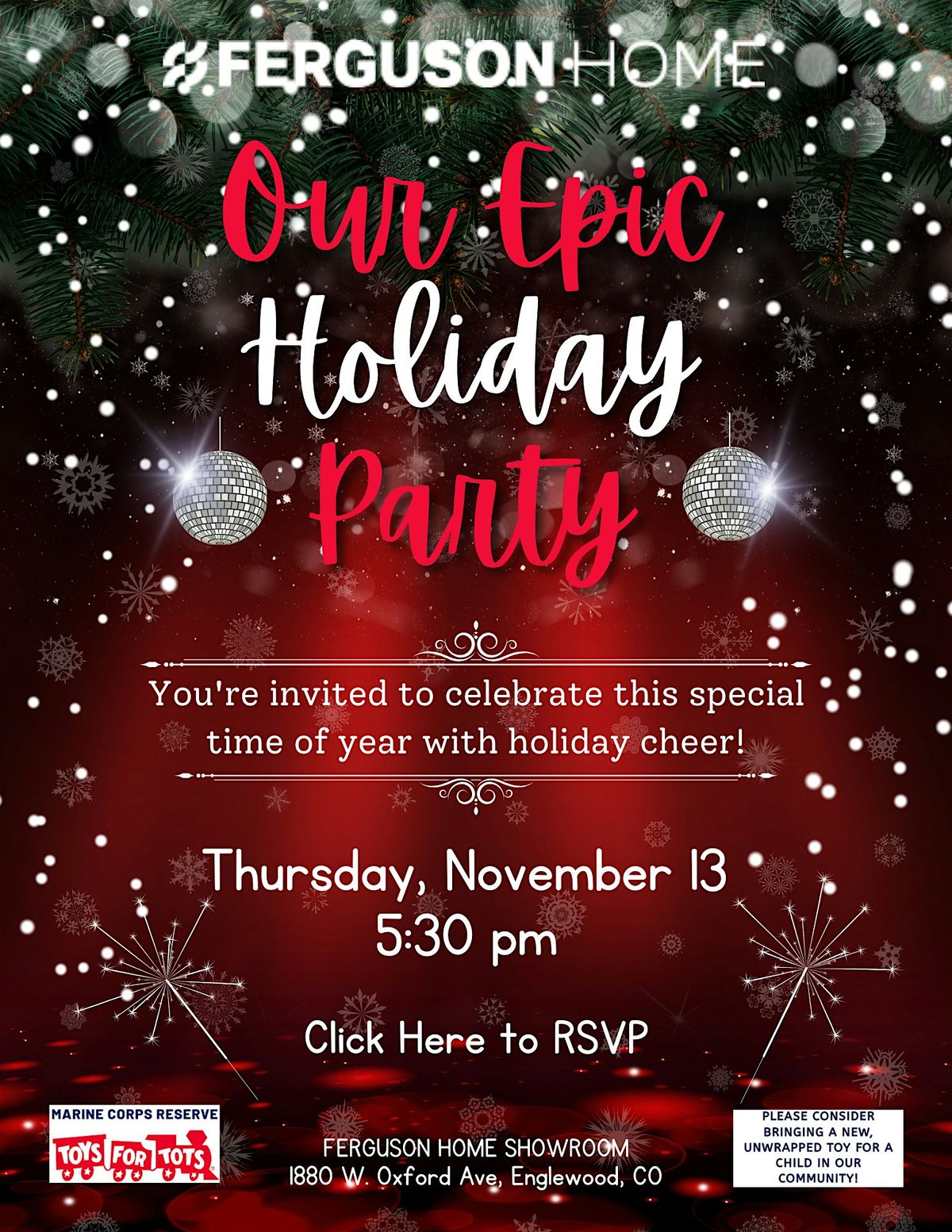 "Our Epic Holiday Party" hosted by Ferguson Home and our valued partners!