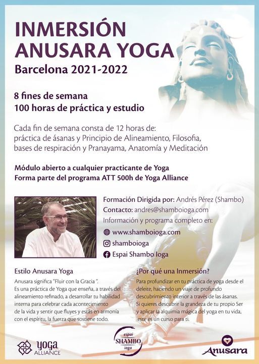 Inmersi\u00f3n Anusara Barcelona 2021-22