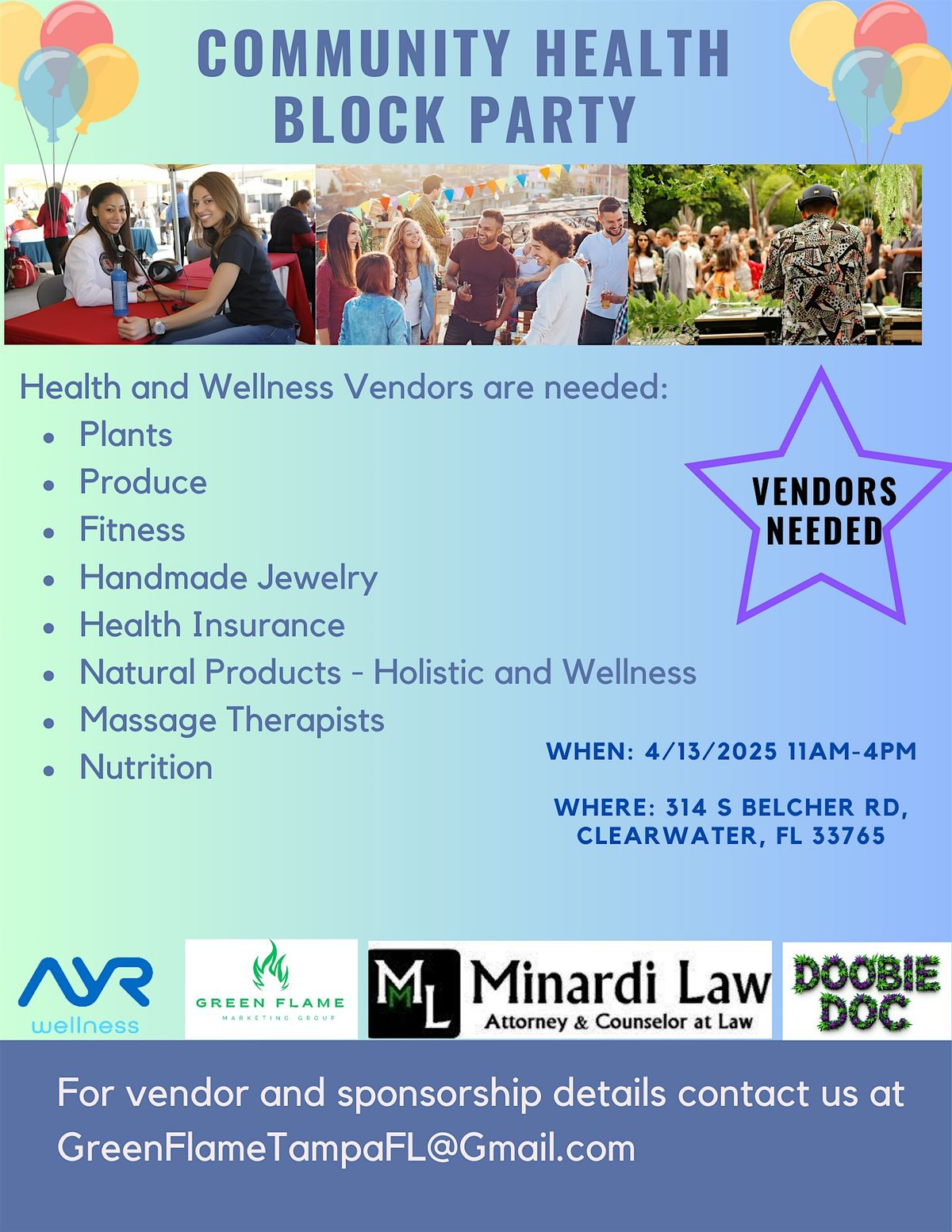 Vendors Needed for Community Health Block Party