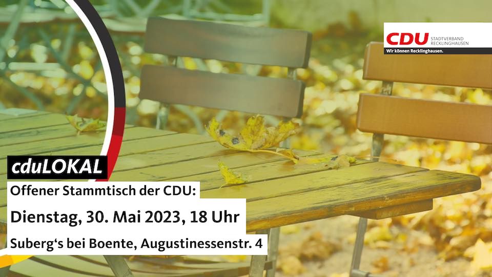 cduLOKAL: Der offene Stammtisch der CDU Recklinghausen