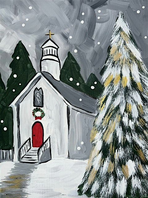 Paint and Sip Winter Church