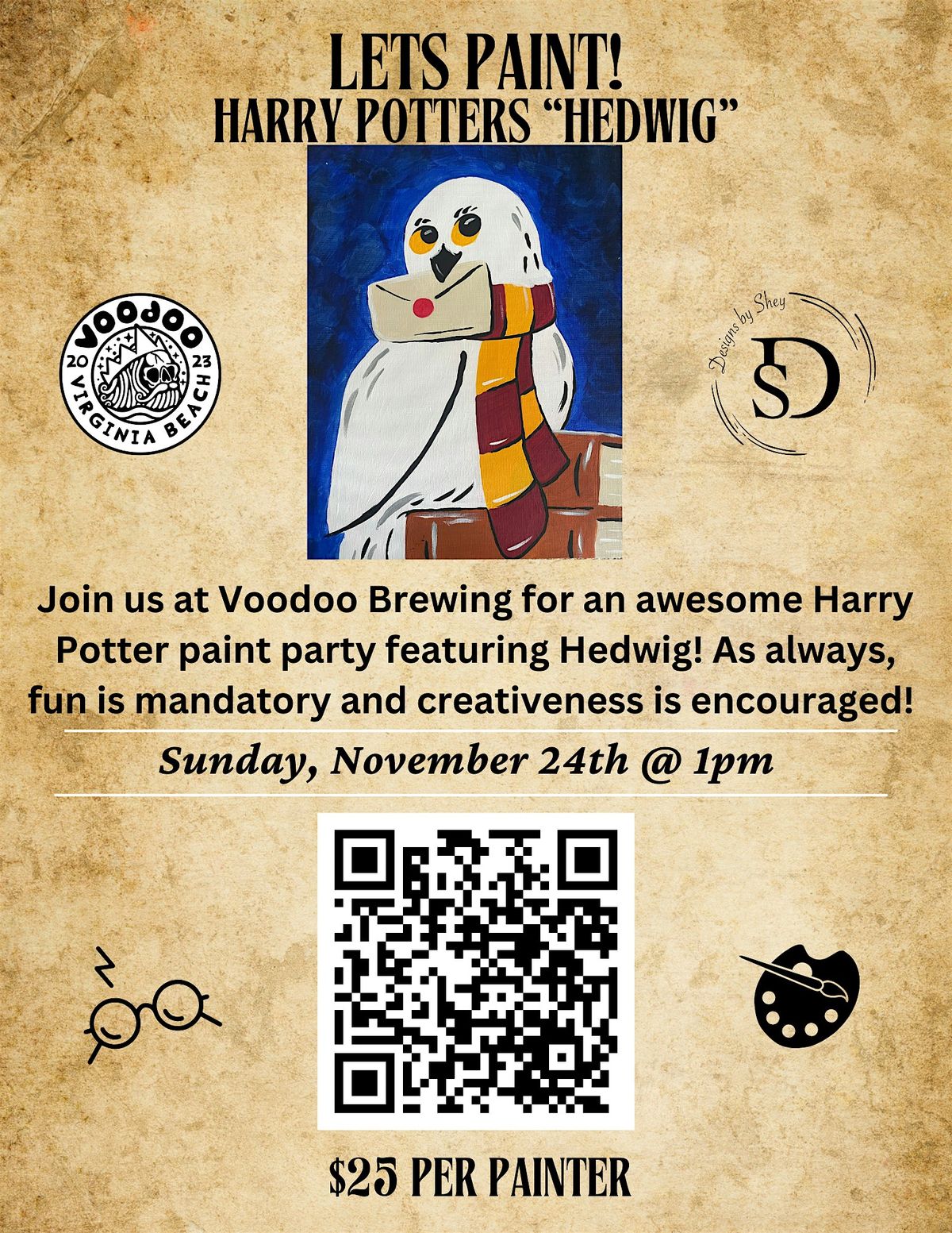 Harry Potter Paint Party at Voodoo Brewing VB