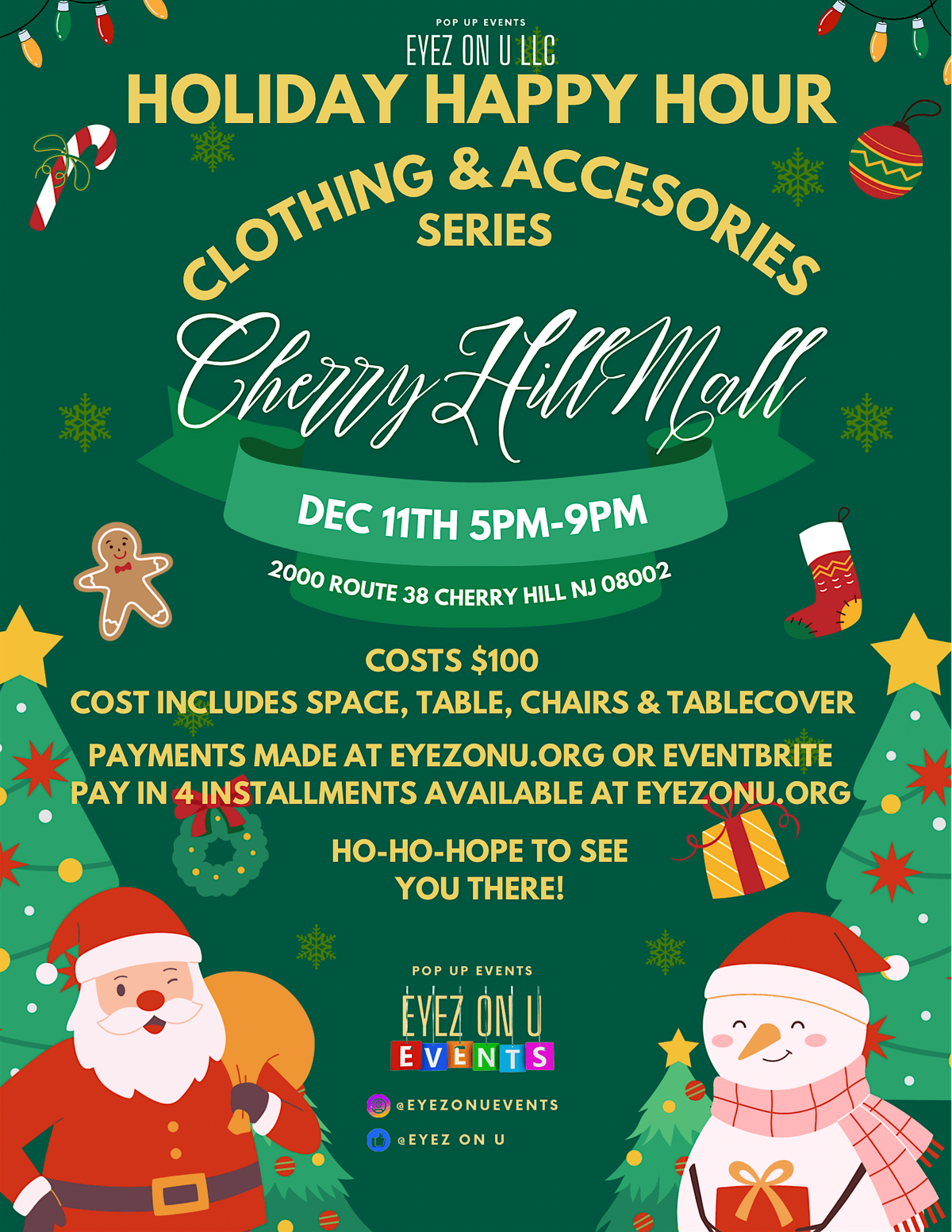 Holiday Happy Hour at Cherry Hill Mall (Clothing & Accessories)