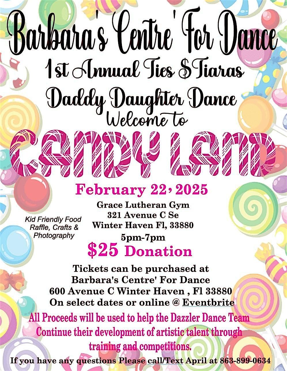 **Welcome to Candyland**  Daddy Daughter Dance