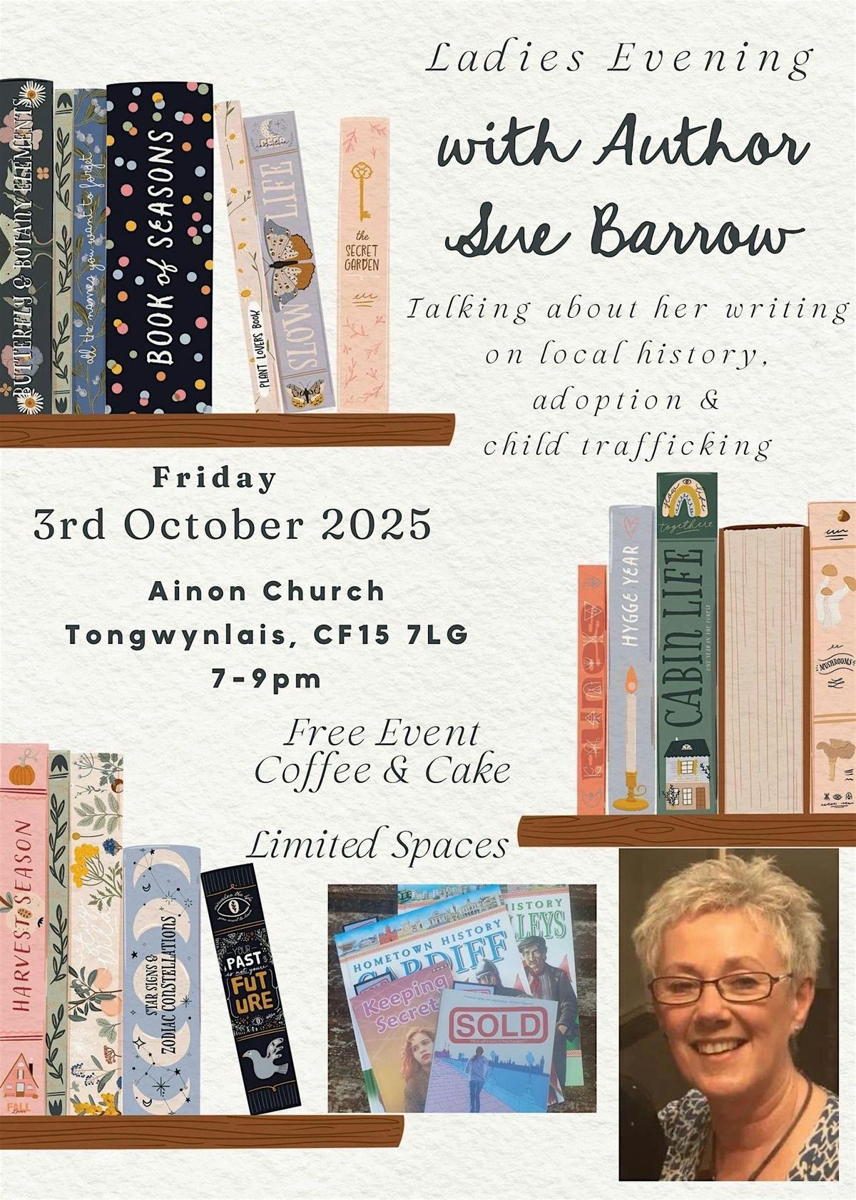Ladies evening with author Sue Barrow,