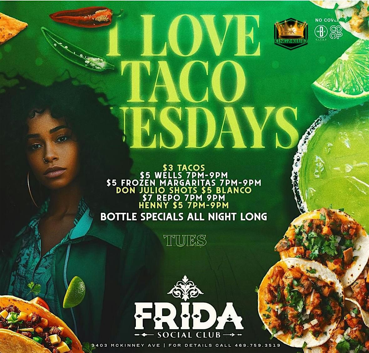R&B \/ Karaoke Taco Tuesday @ Frida in Uptown !!