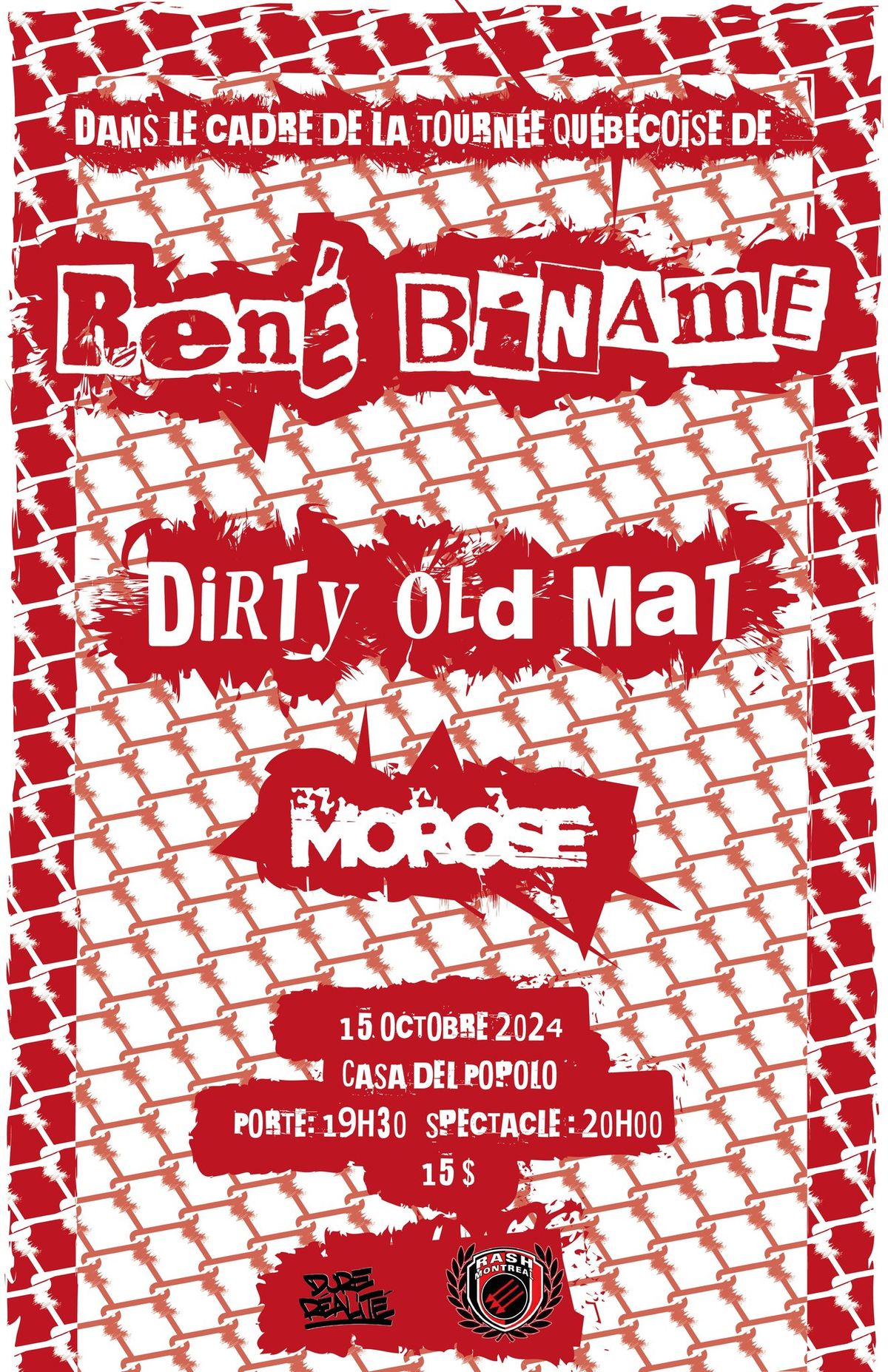 Ren\u00e9 Binam\u00e9 - Dirty Old Mat - Morose @ Casa Del Popolo