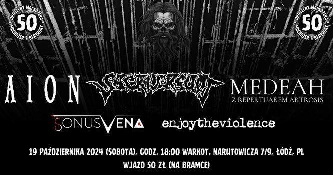 Koncert 50 urodziny MacKozera: Sacriversum, Aion, Medeah, SonusVena, Enjoy The Violence