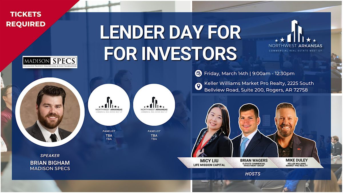 Lender Day for Northwest Arkansas Real Estate and Business Investors