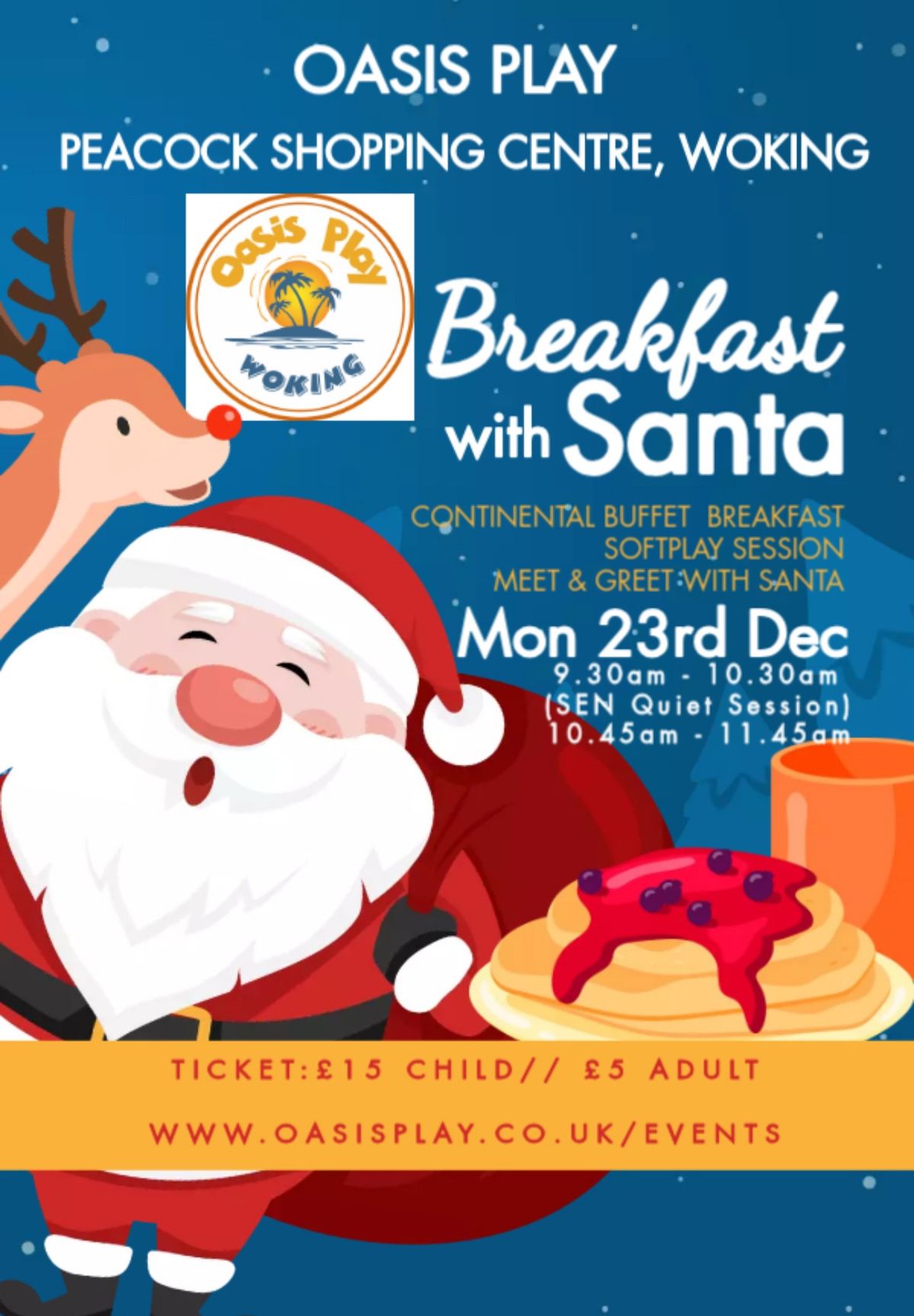 Breakfast with Santa at Oasis Play